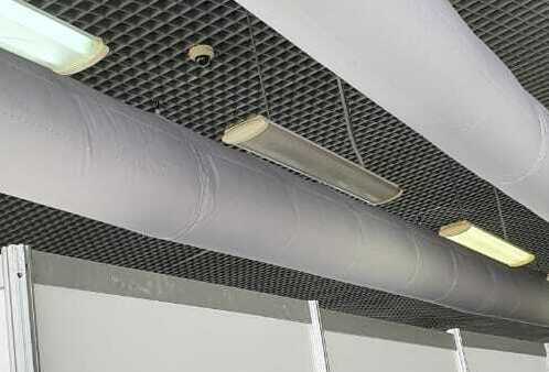 Текстильные воздуховоды во временных помещениях Текстильные воздуховоды во временных помещениях