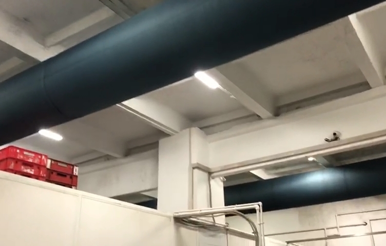 Текстильные воздуховоды на мясокомбинате Текстильные воздуховоды на мясокомбинате